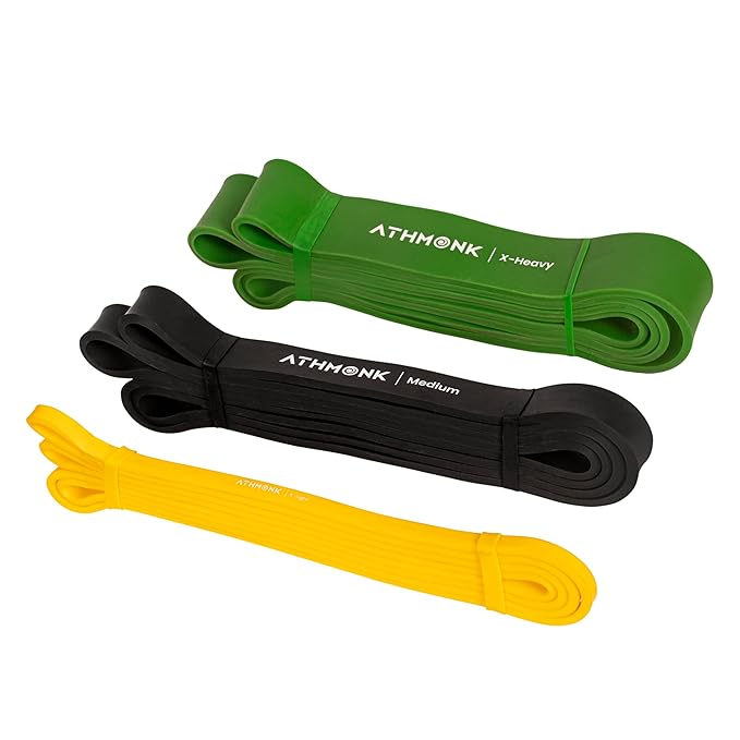 Athmonk Resistance Bands for Workout - Power Loop Exercise Band - Stretch Bands for Workout - Pull Up Band